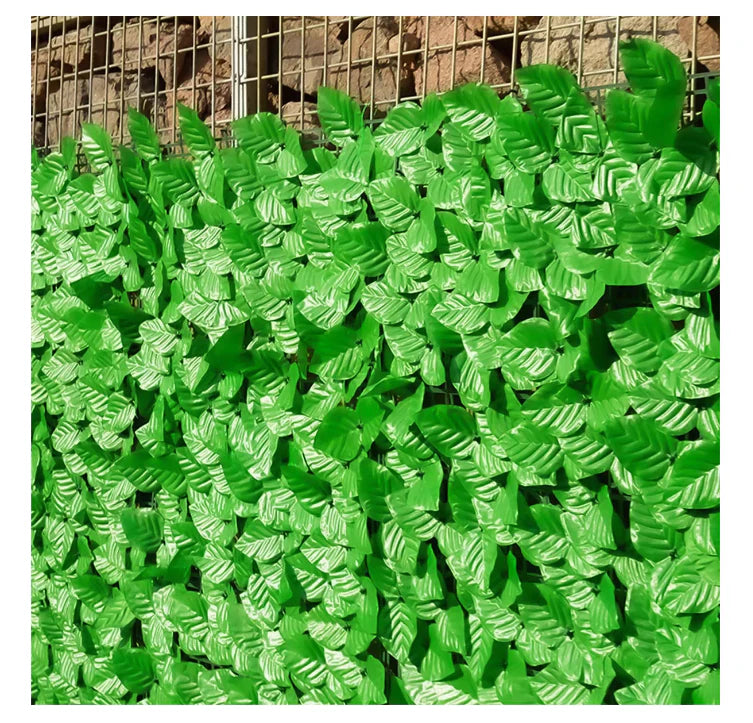 Gard viu decorativ frunze artificiale AT PERFORMANCE®, 3m x 1m lungime, verde deschis